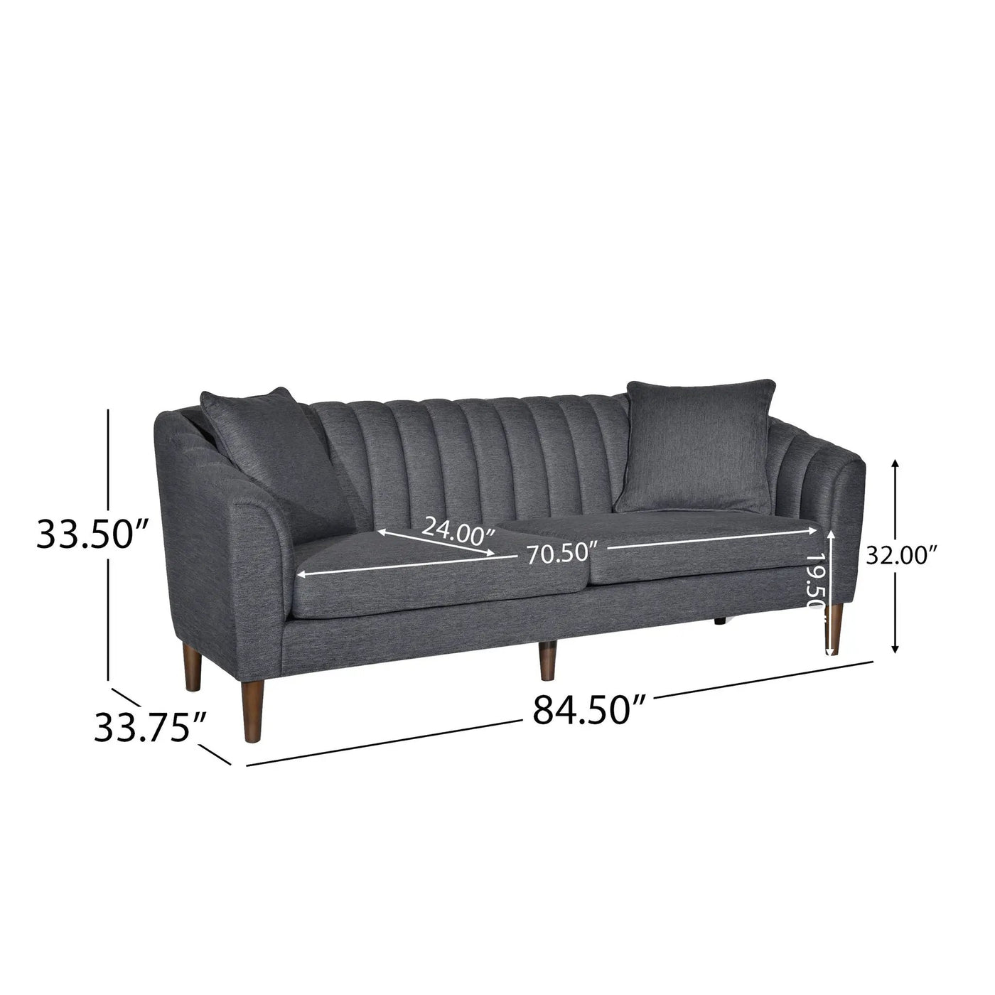 Contemporary 3 Seater Sofa With Plush Accents by HouseOfZazla