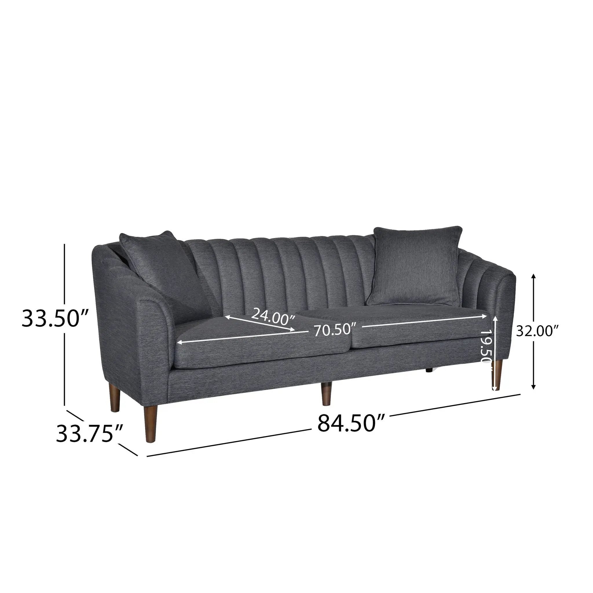 Contemporary 3 Seater Sofa With Accents by HouseOfZazla