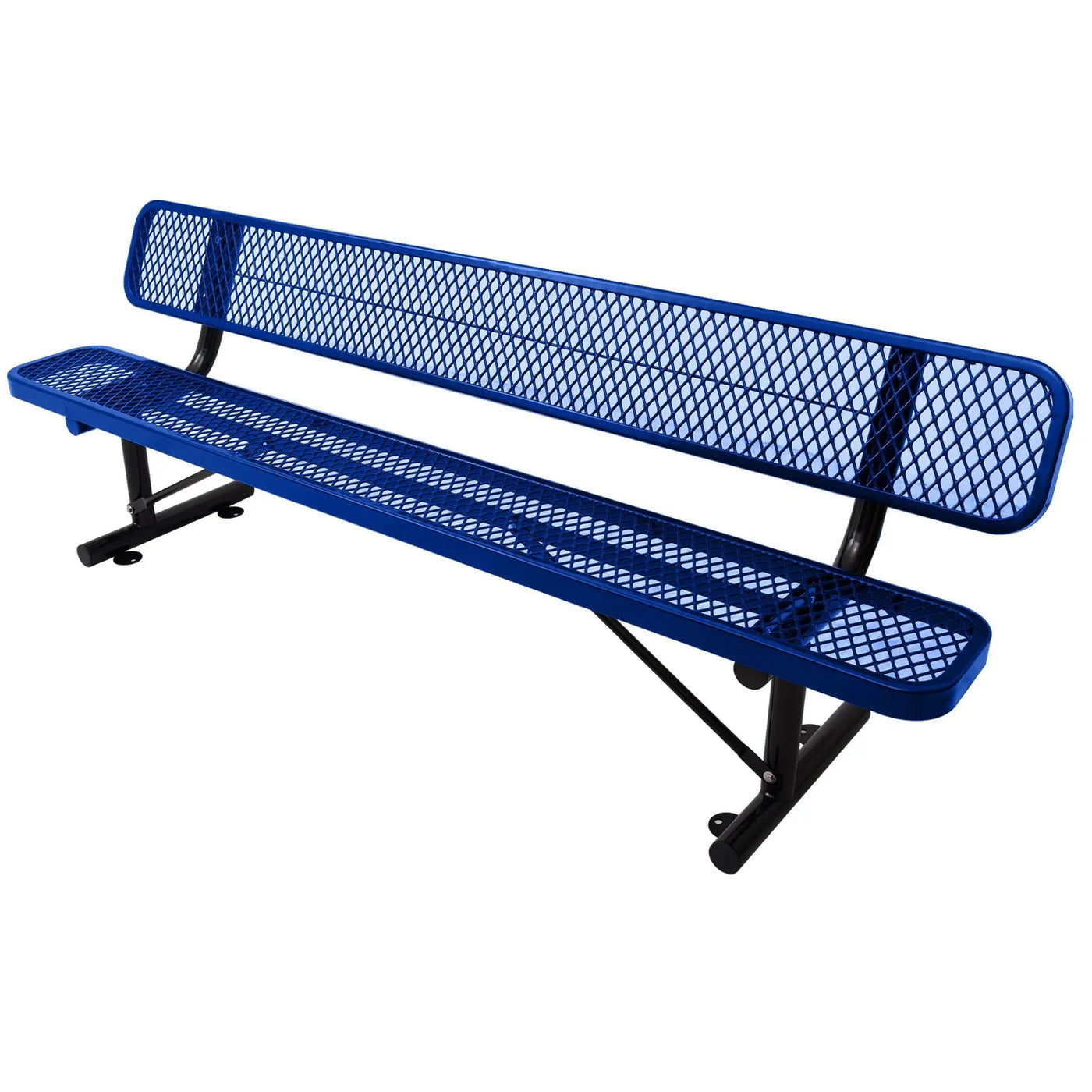 6' Outdoor Steel Bench With Backrest by Unique Piece Furniture