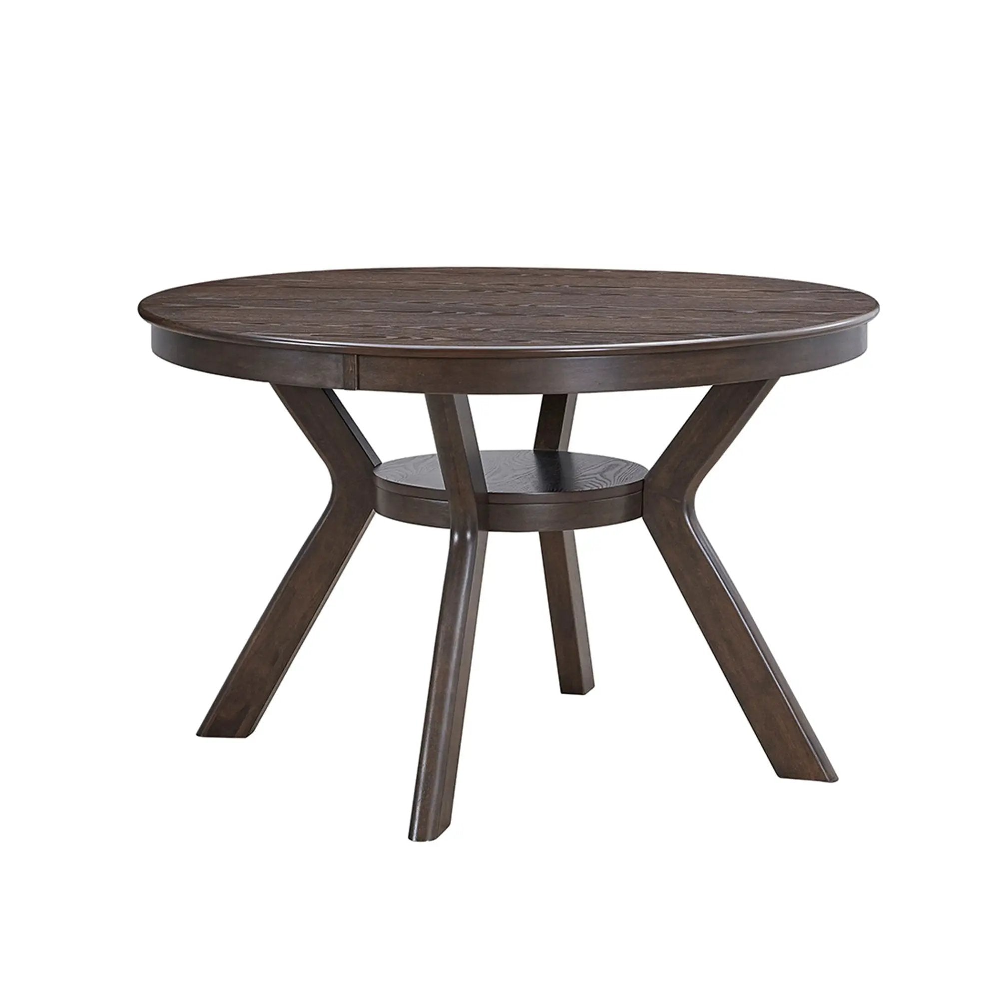 Modern Round Rubber Wood Dining Table for 4-6 by HouseOfZazla
