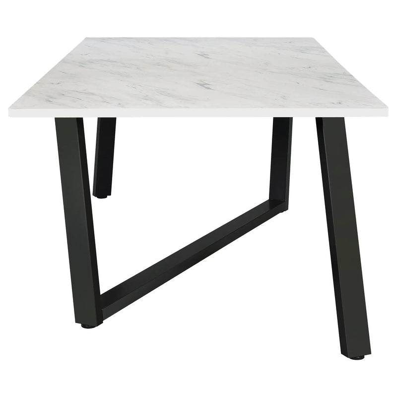 Vesper - Dining Rectangular Table - White Marble by HouseOfZazla