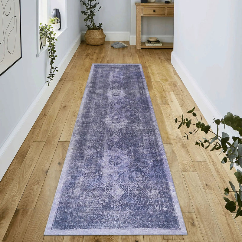 Maval - 2'6'' X 10' Washable Runner Rug - Anthracite by Unique Piece Furniture