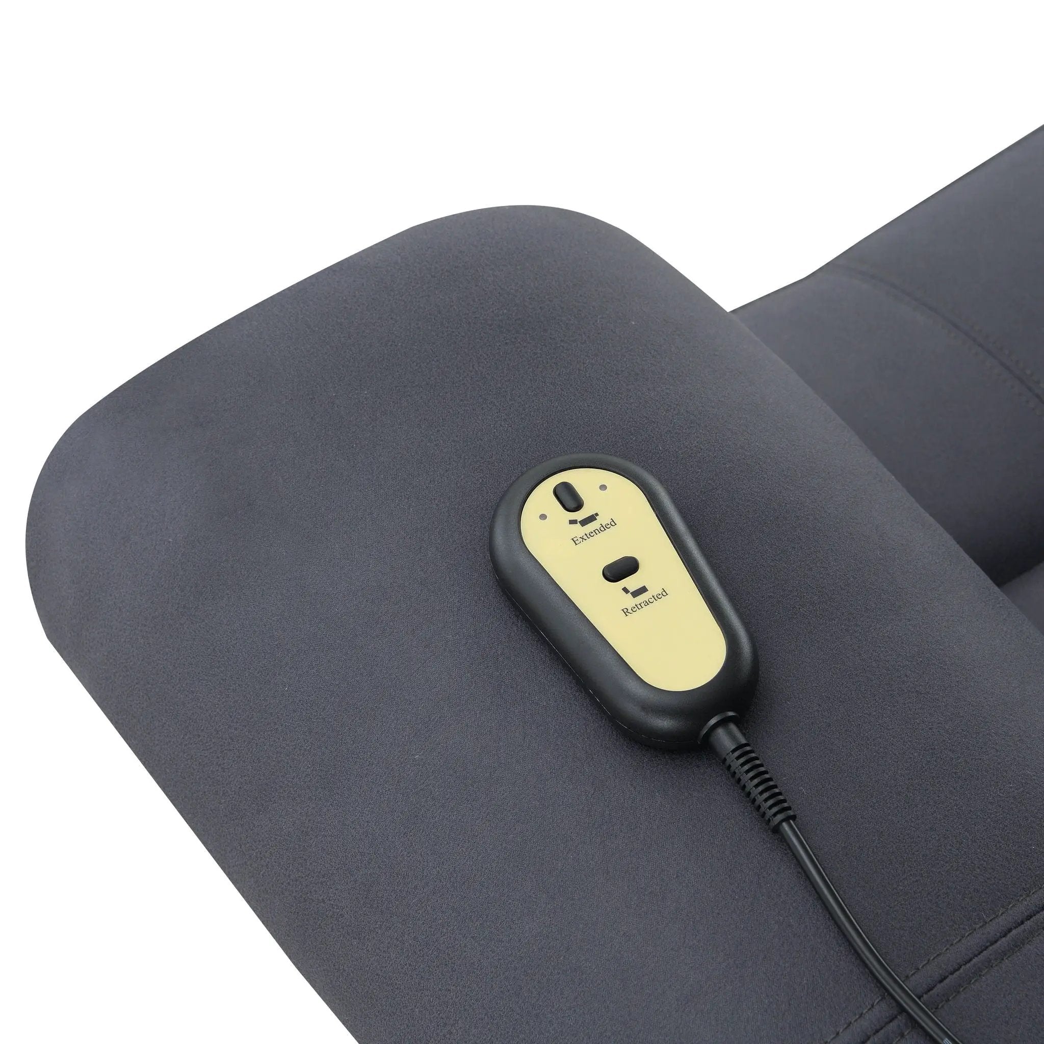 Domana - Polished Microfiber Power Nirion Recliner With Lift Heating Massage Chair - Dark Blue by Unique Piece Furniture