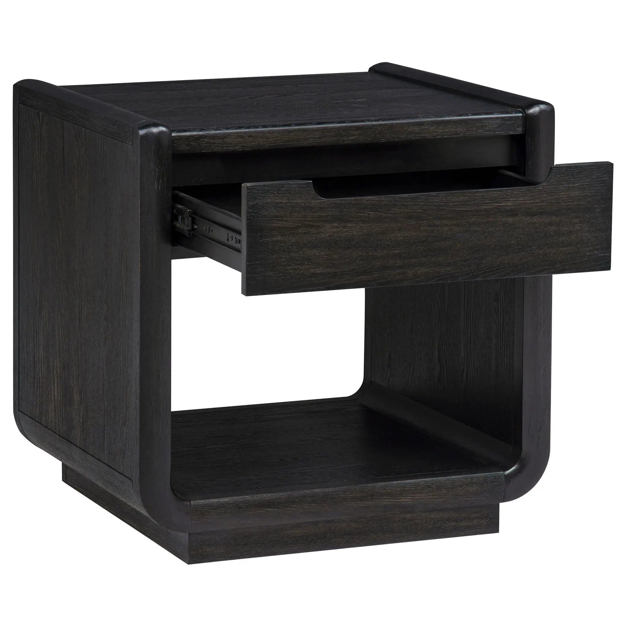 Leandro 2-piece Wood Coffee and End Table Set Burnished Black by Unique Piece Furniture