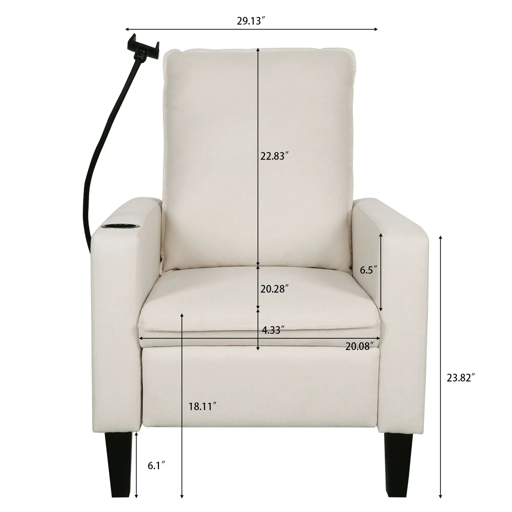 Recliner Chairs For Adults, Adjustable Recliner Sofa With Mobile Phone Holder & Cup Holder, Modern Reclining Chairs Fabric Push Back Recliner Chairs For Living Room, Bedroom by HouseOfZazla