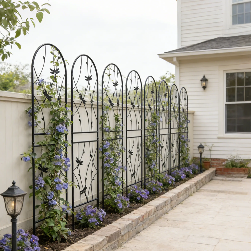 2 Pack Metal Garden Trellis 71" x 19.7" Rustproof Trellis for Climbing Plants by HouseOfZazla