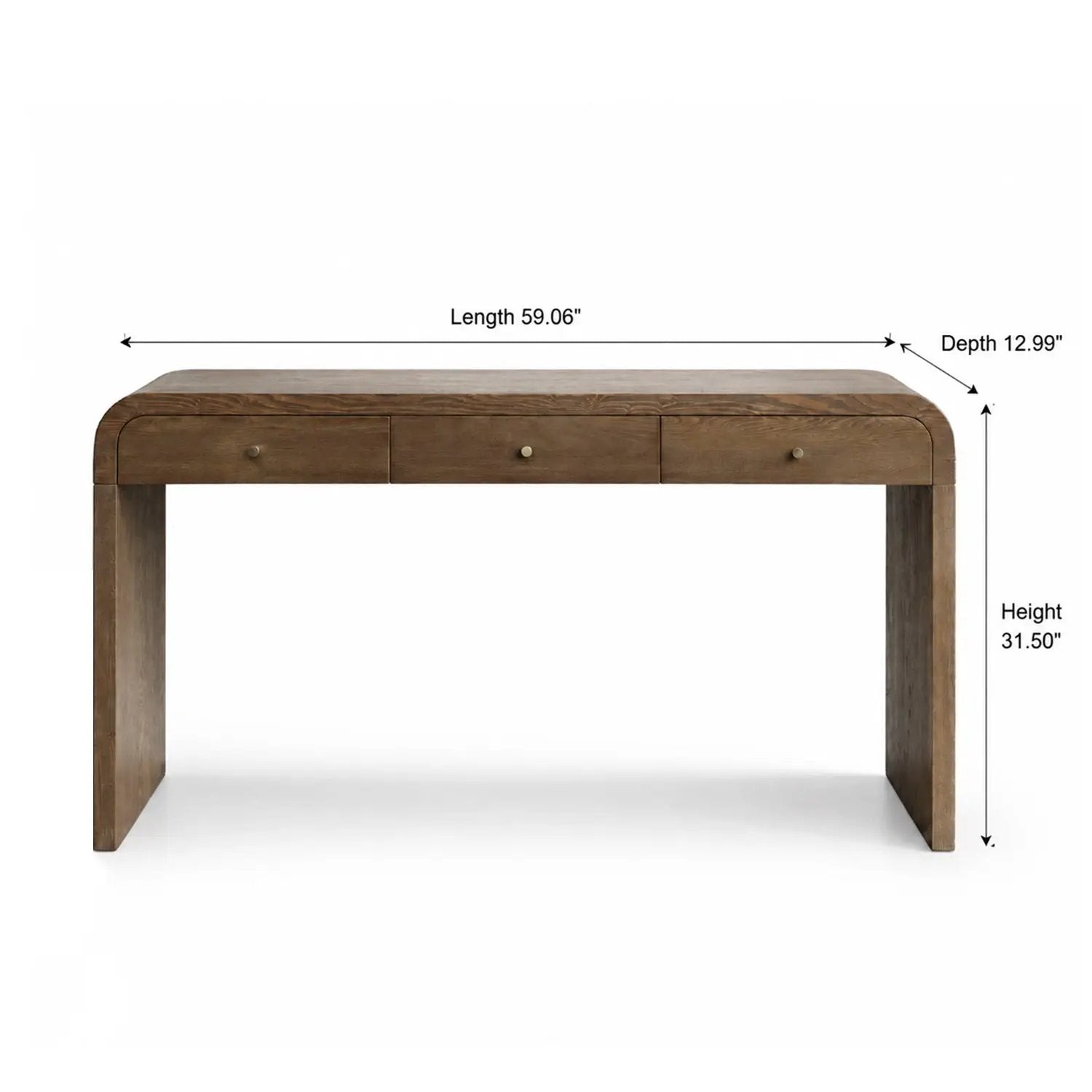 Dark Table with 3-Drawer Storage by HouseOfZazla