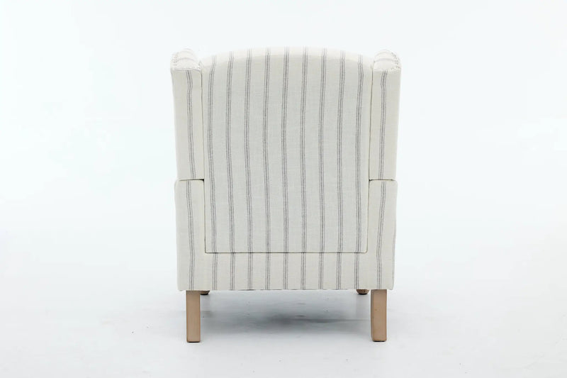 Modern Accent Chair with Retro Wood Legs and Floral Design by HouseOfZazla