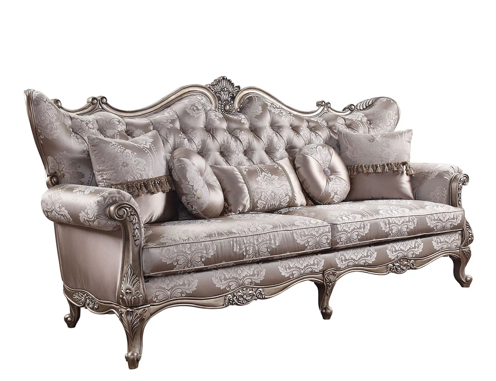 Jayceon - Sofa With 5 Pillows - Fabric & Champagne by Unique Piece Furniture