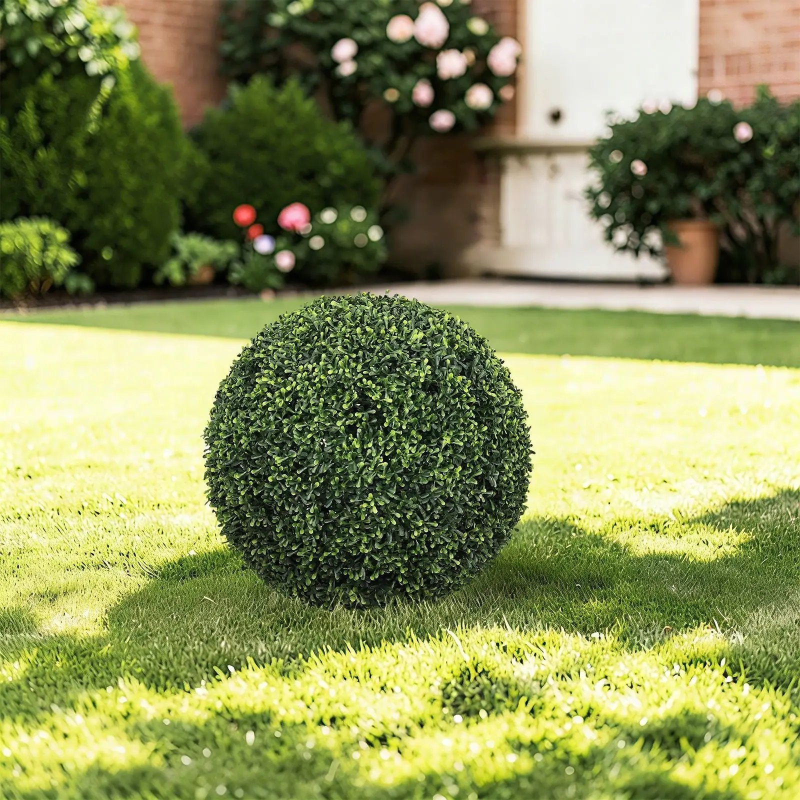 Artificial Topiary Balls, Outdoor Decorative Spheres For Garden (Set of 2) - Green by Unique Piece Furniture