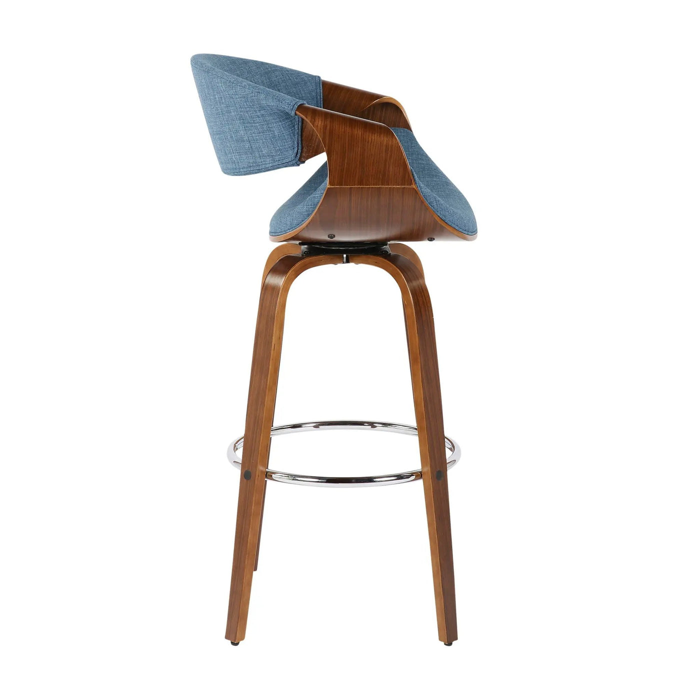 Curvini Mid - Century Modern Fixed Height Barstool With Swivel (Set of 2) by HouseOfZazla
