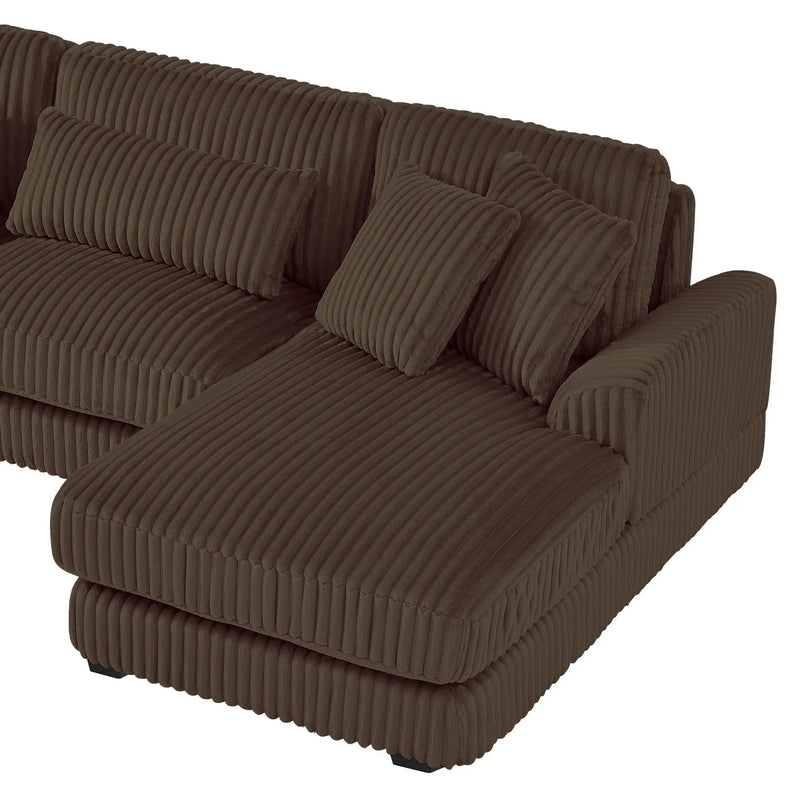 Oversized Sectional Sofa U - Shaped Sofa Couch Modern Sofa Upholstered In Soft With A Chaise Lounge For Living Room by HouseOfZazla