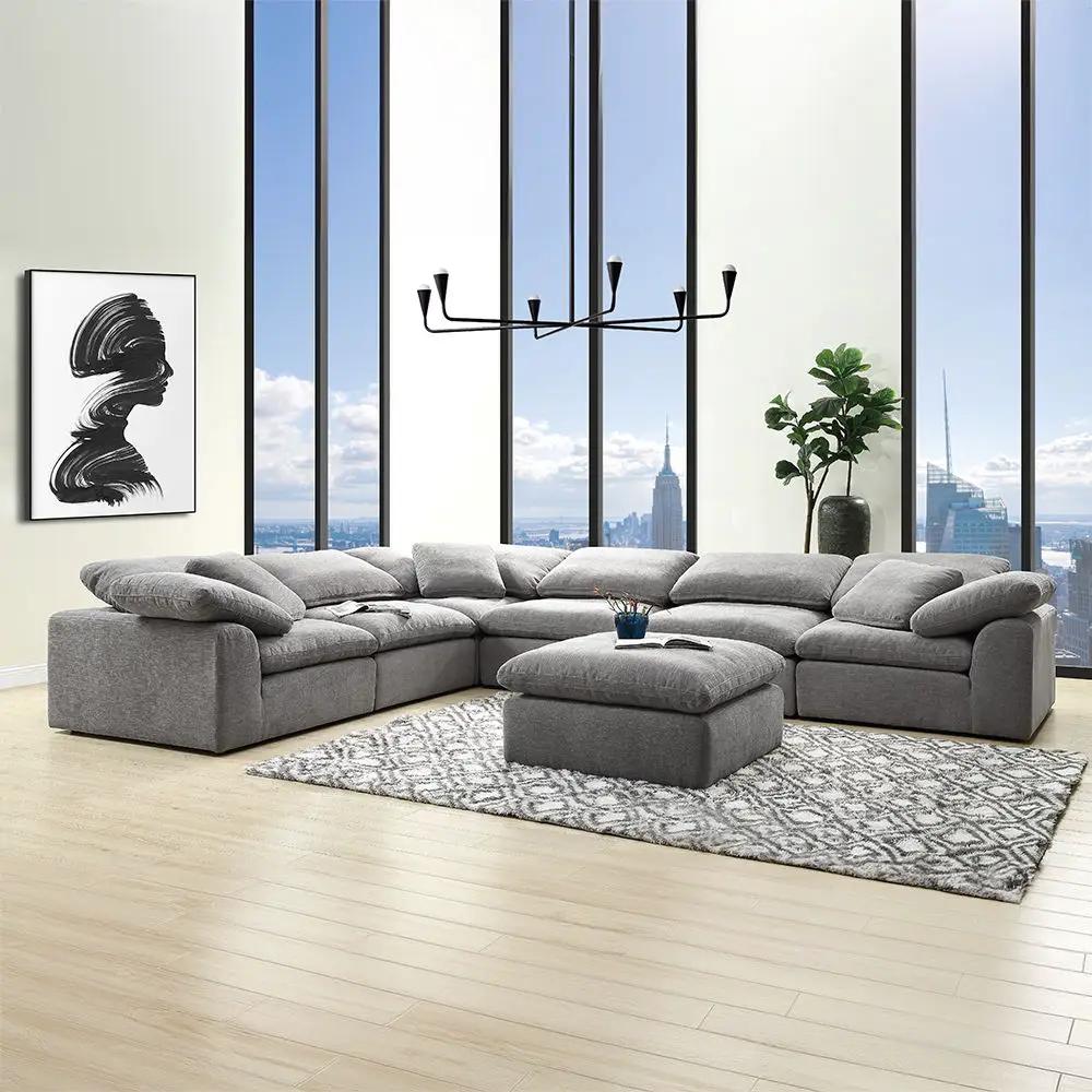 Naveen - Modular Wedge With Pillow by Unique Piece Furniture