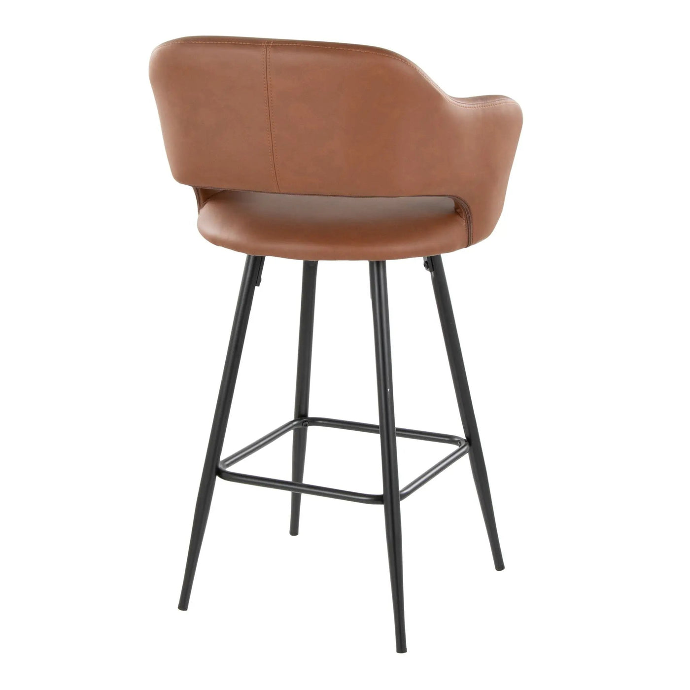 Margarite - Contemporary Fixed Height Counter Stool With Square Footrest (Set of 2) by HouseOfZazla