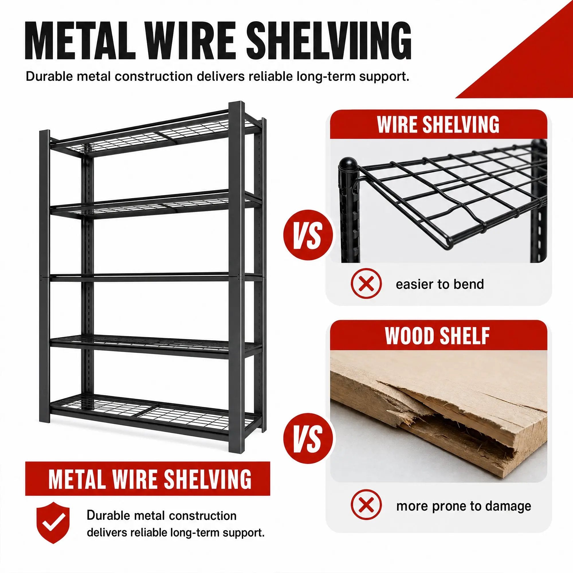 72"H 5-Tier Adjustable Heavy Duty Shelving Rack by HouseOfZazla