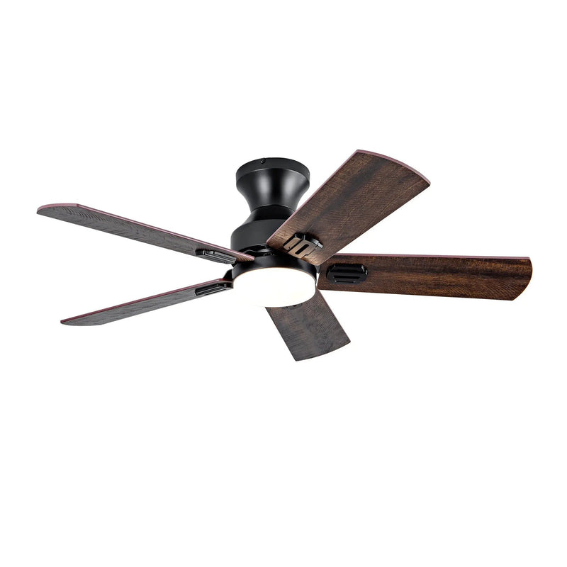 42 Inch Low Profile Ceiling Fan with Light and Remote Control by HouseOfZazla