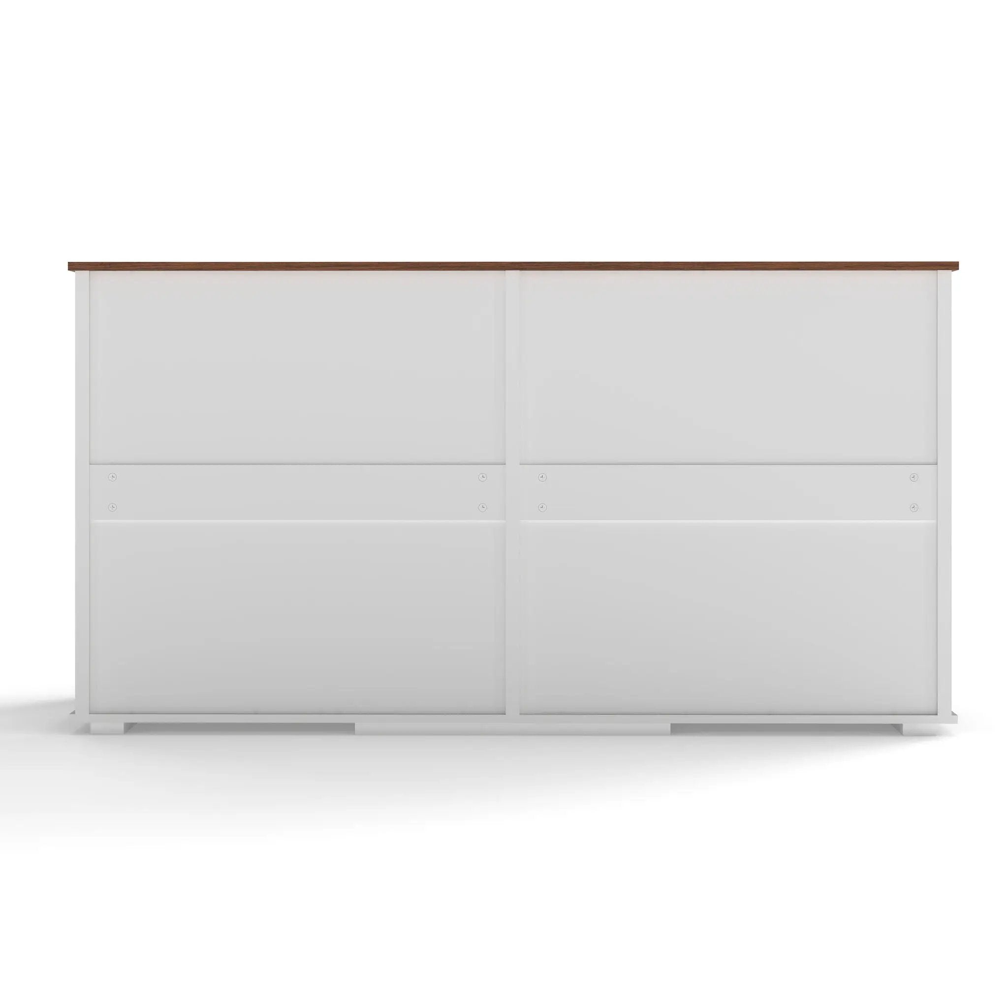 Large Dog Crate, Water Resistant Indoor Pets Furniture Double Dog Crates - Brown White by HouseOfZazla