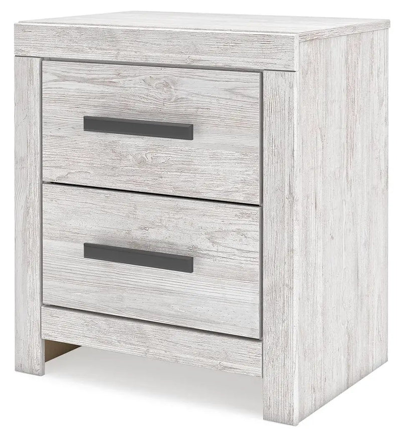 Cayboni - Two Drawer Night Stand - Whitewash by Unique Piece Furniture