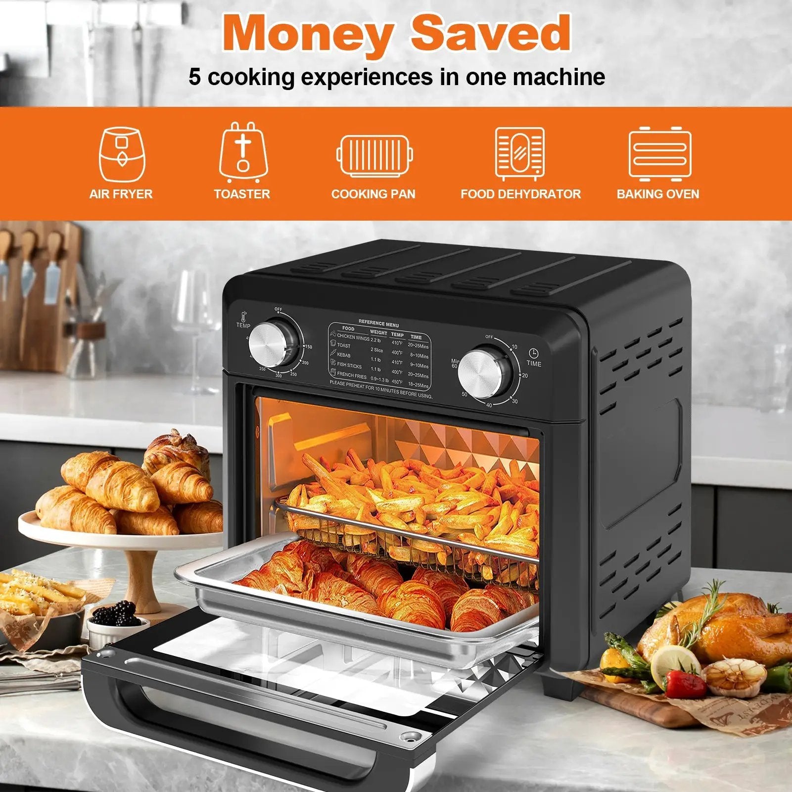 GBK 11QT Compact Air Fryer Toaster Oven by HouseOfZazla