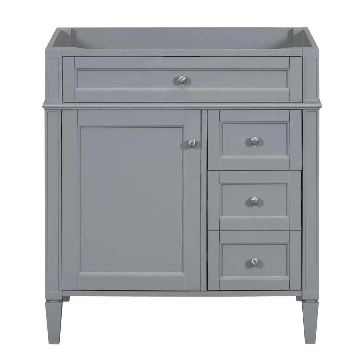 Bathroom Vanity With 2 Drawers And Tip-Out Drawer, Storage Cabinet by Unique Piece Furniture