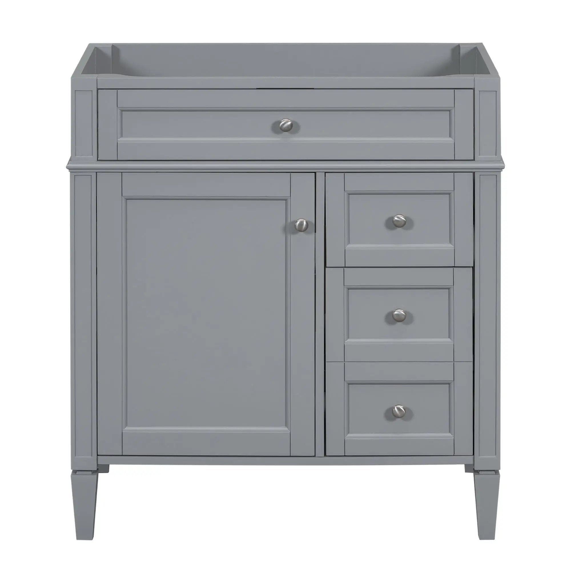 Bathroom Vanity With 2 Drawers And Tip-Out Drawer, Storage Cabinet by Unique Piece Furniture