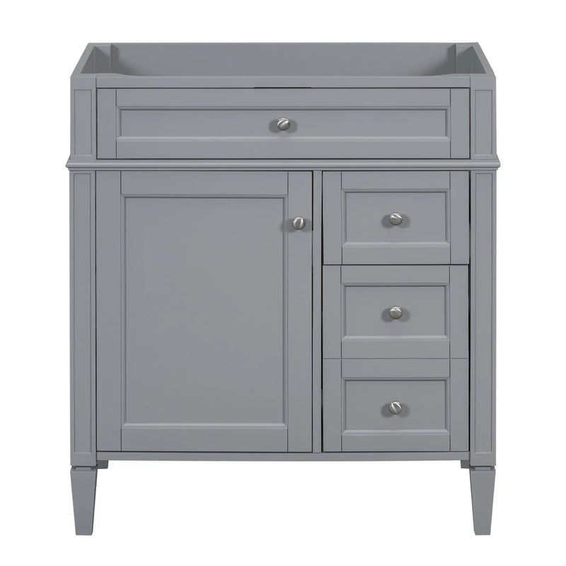 Bathroom Vanity With 2 Drawers And Tip-Out Drawer, Storage Cabinet by HouseOfZazla