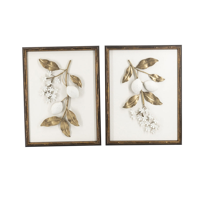 Set of 2 Distressed Brown Frame Decorative Accessories by HouseOfZazla