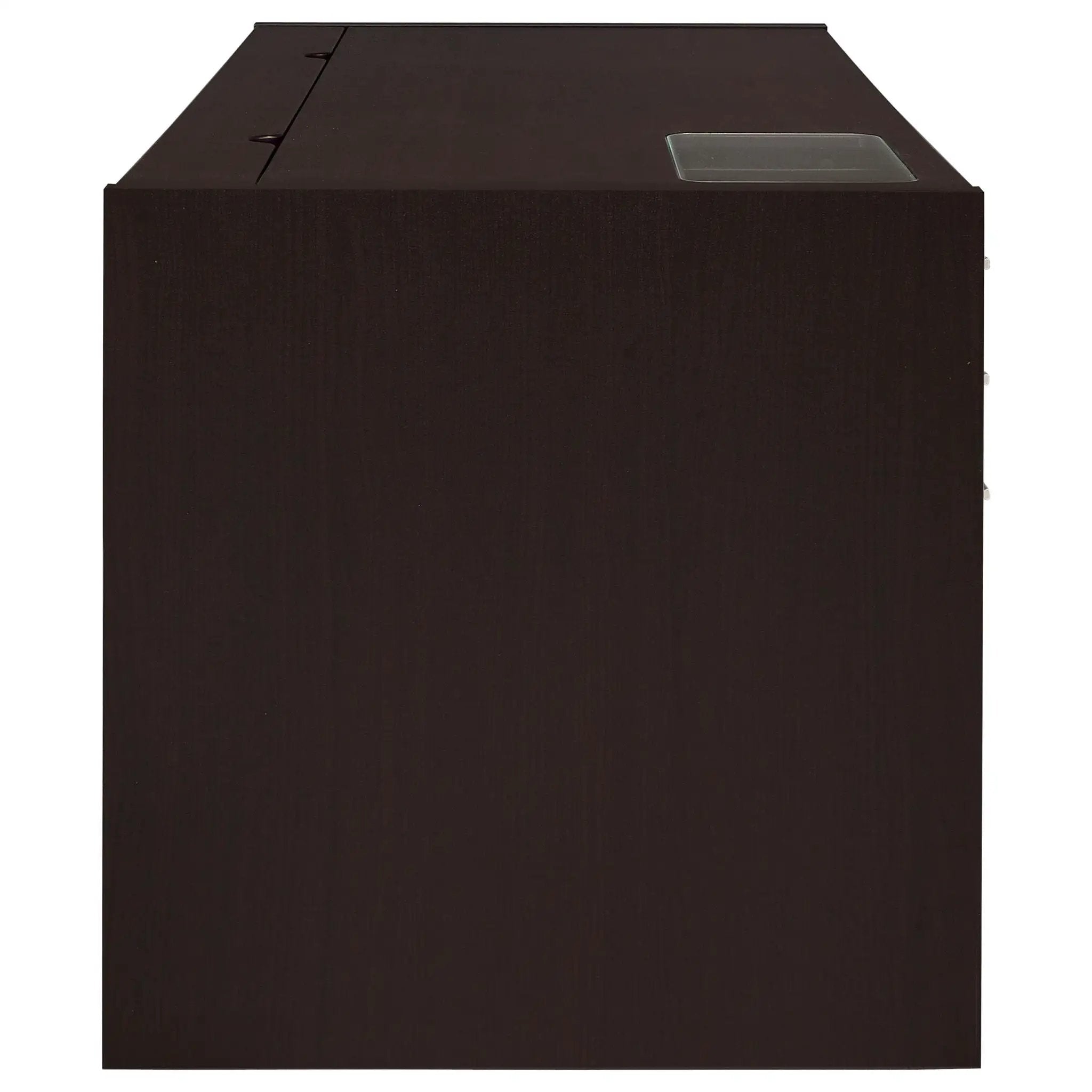 Halston - 3 Drawer Office Computer Desk With Keyboard Tray - Cappuccino by HouseOfZazla