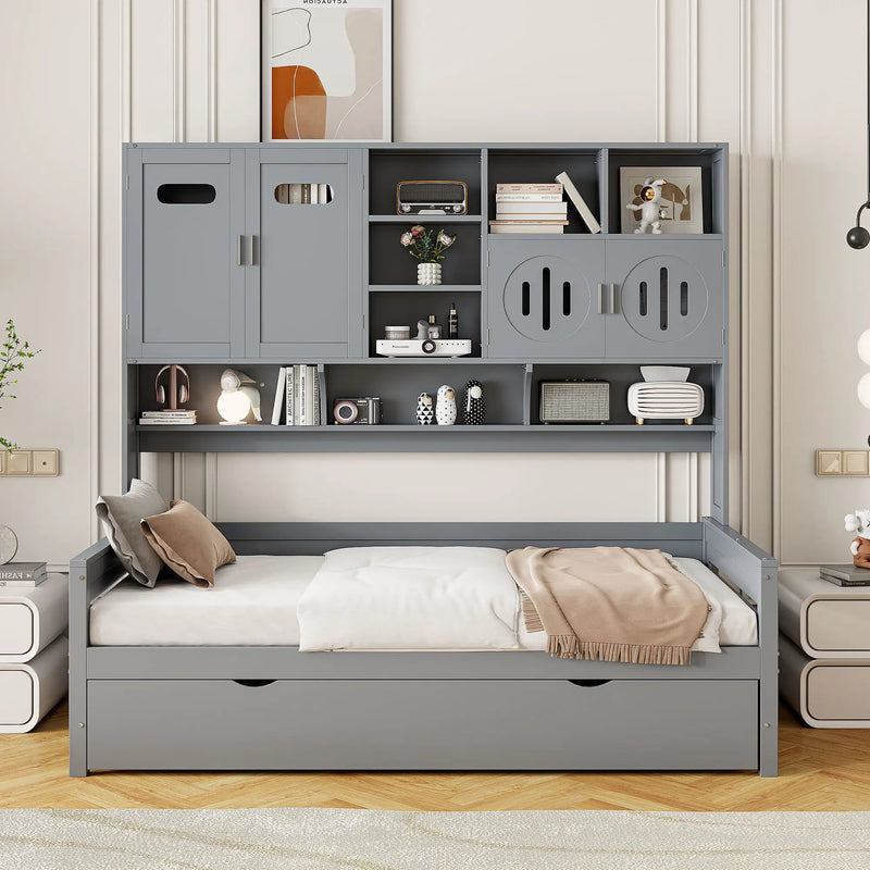Daybed With All-In-One Cabinet And Shelf by Unique Piece Furniture