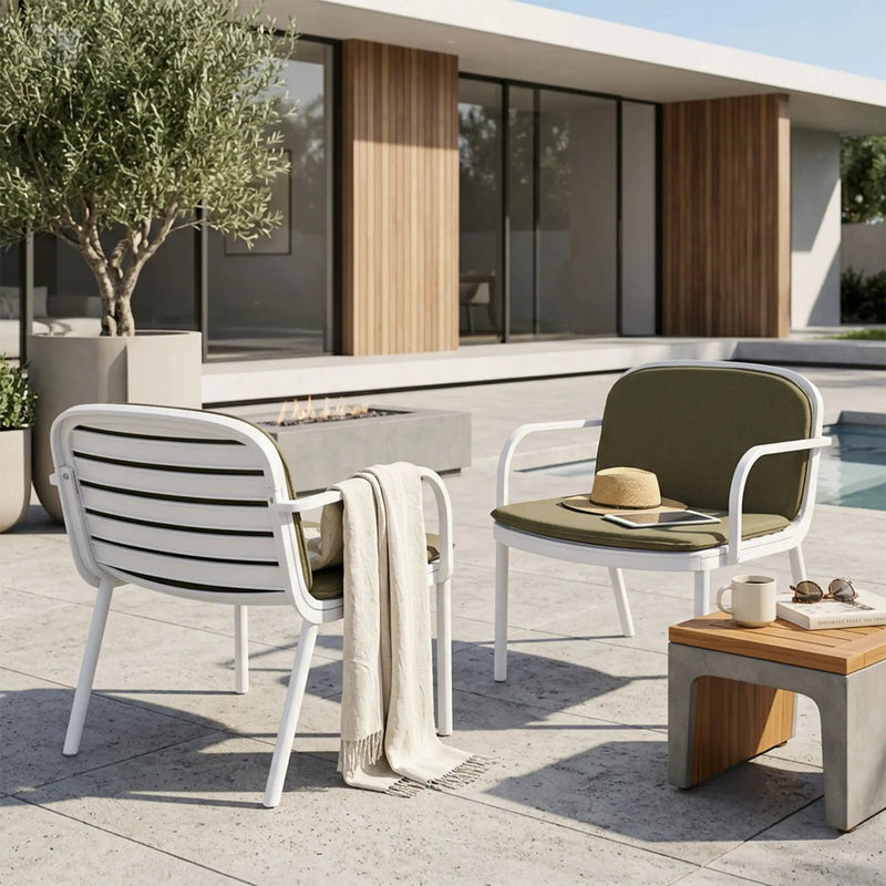 Luna Outdoor Club Chair Set of 2 by HouseOfZazla