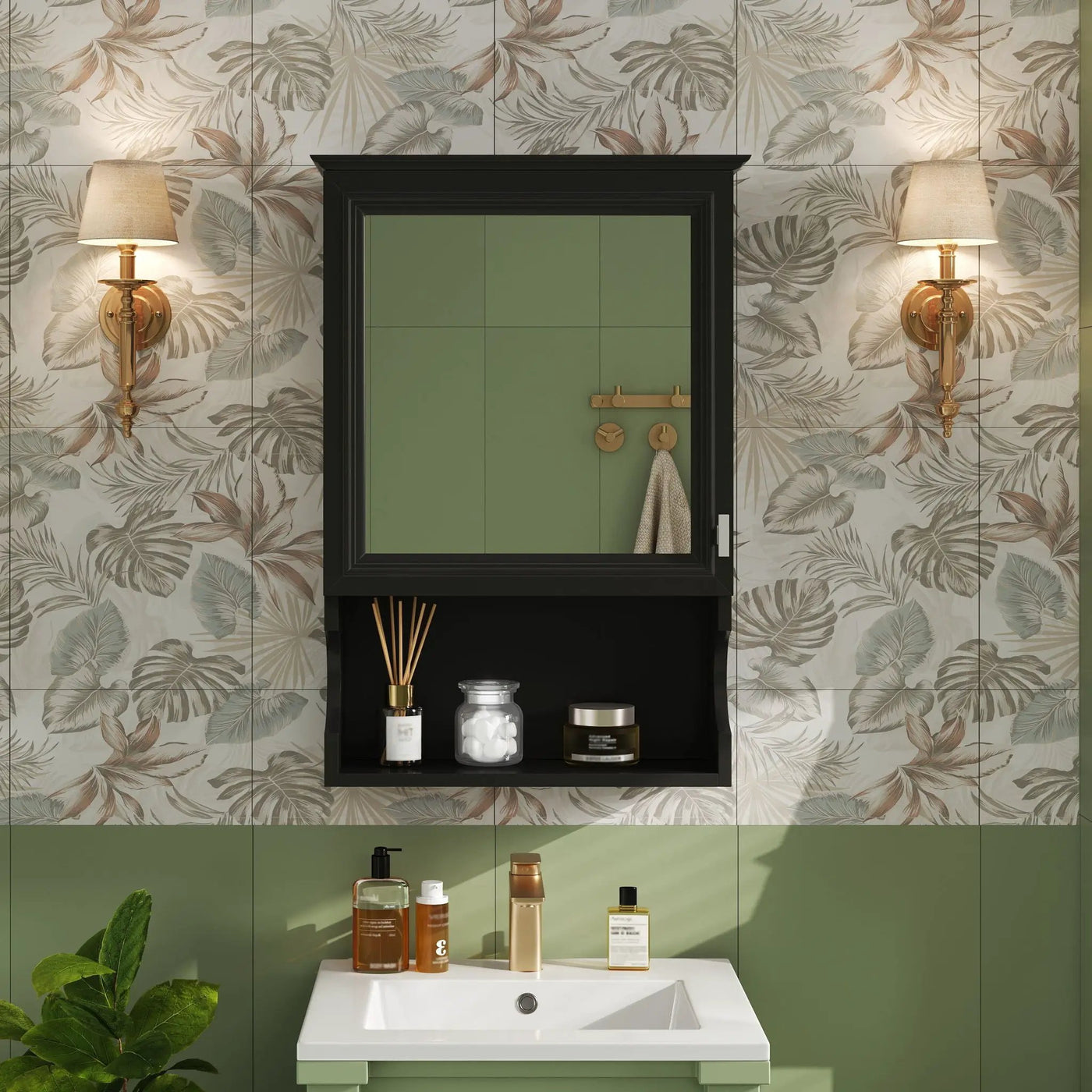 Wall Mounted Bathroom Storage Cabinet With Mirror, Soft Closing Hinges by Unique Piece Furniture