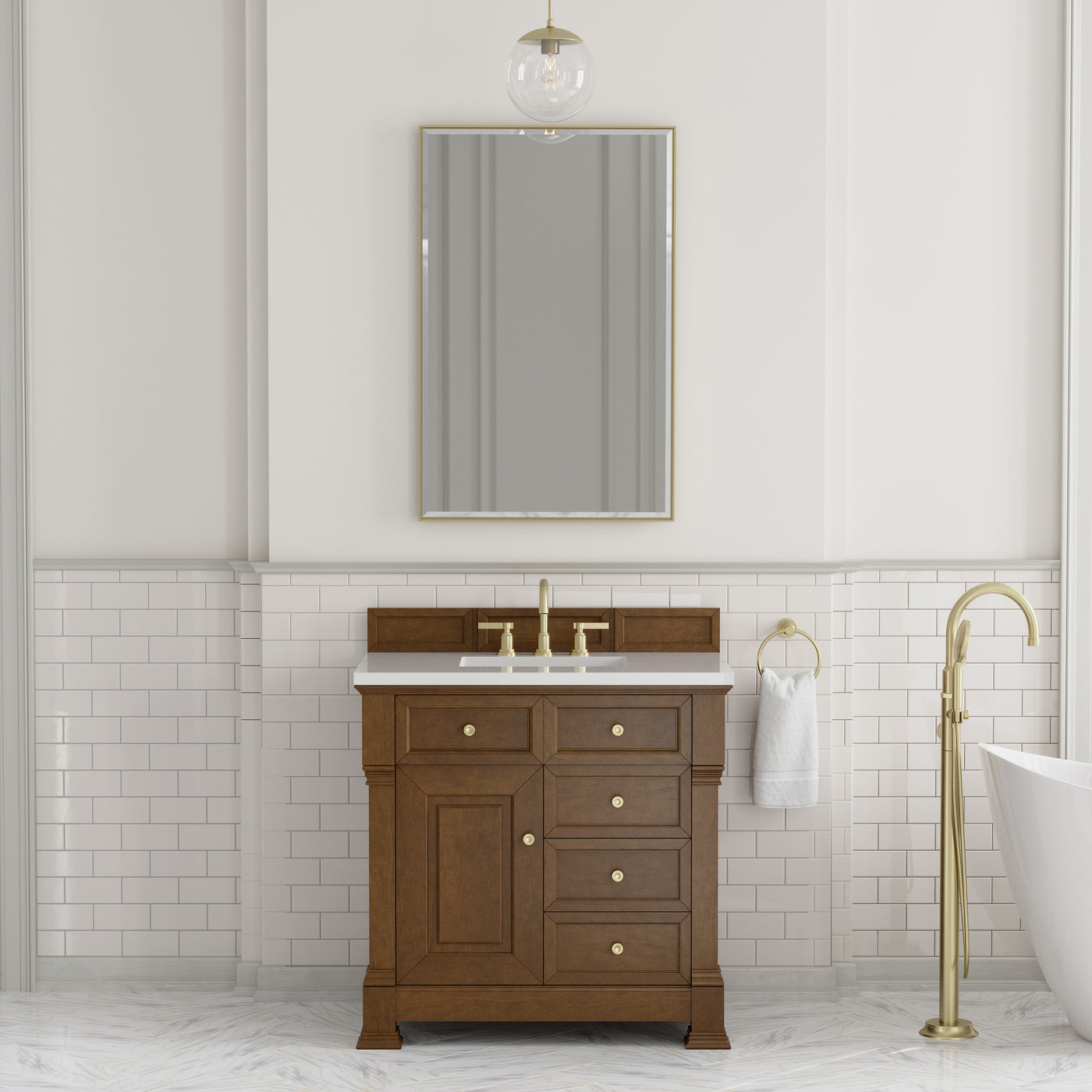 James Martin Brookfield 36" Single Bathroom Vanity, Honey Oak, view 24