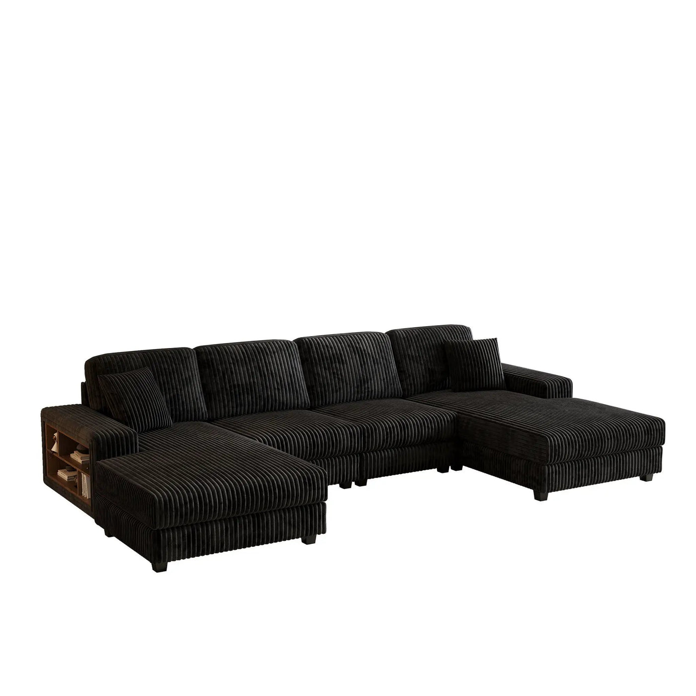 U-Shaped Convertible Sofa, 4 Seater Large Living Room Lounge by HouseOfZazla
