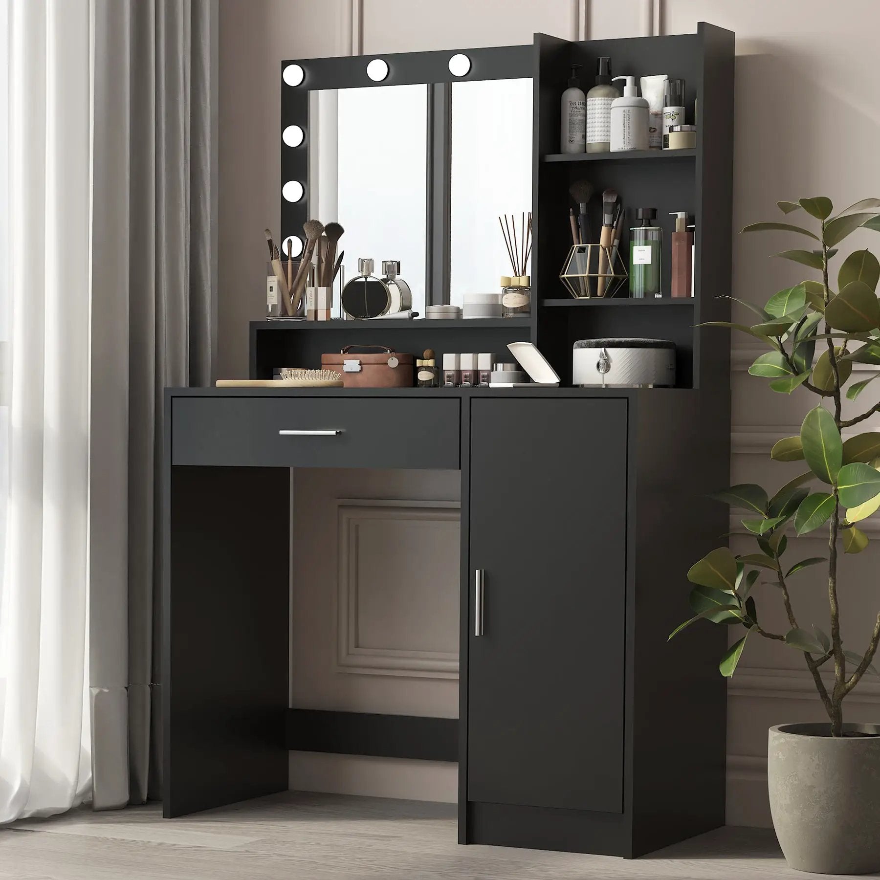 Vanity Desk with Mirror & Light by HouseOfZazla