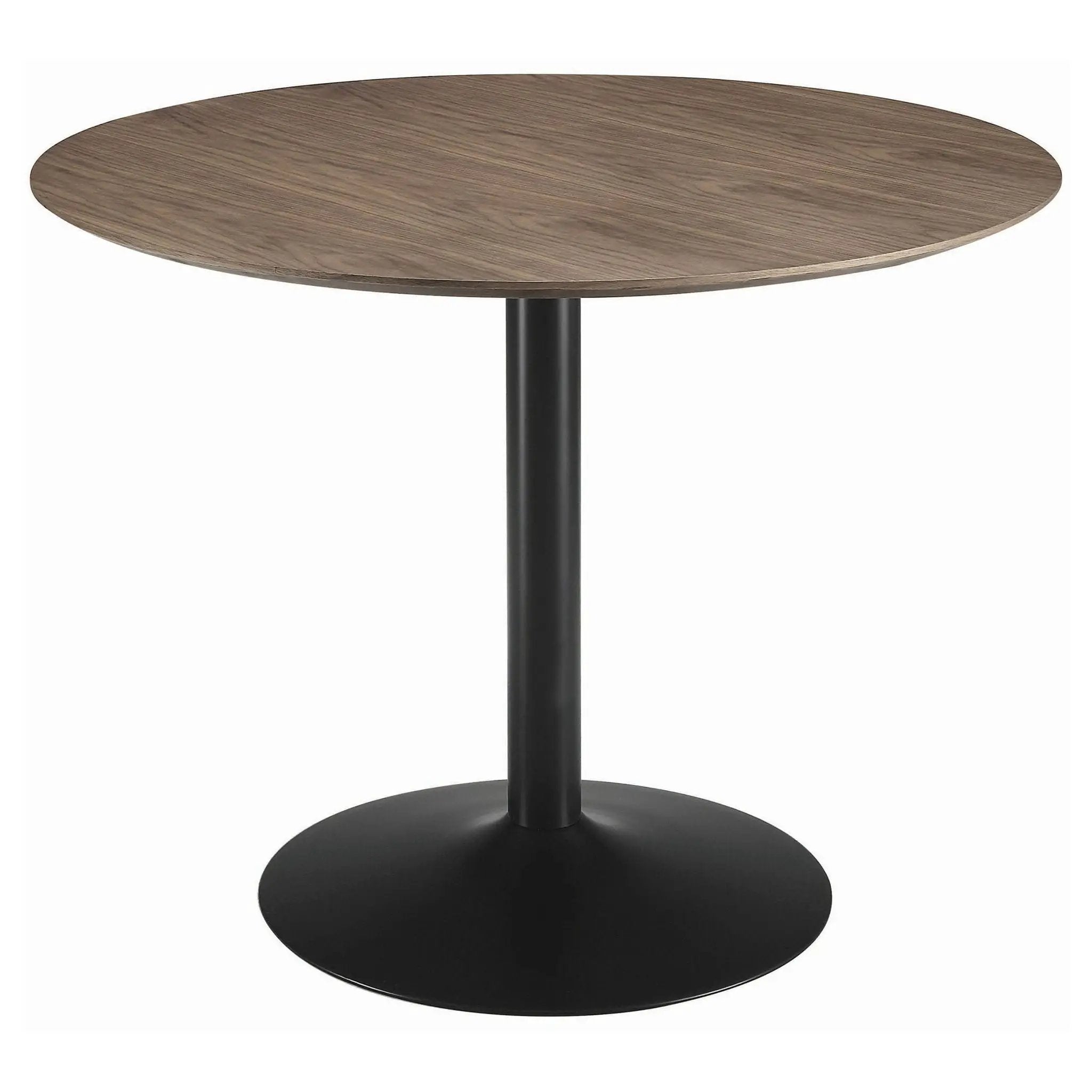 Cora Round 40-inch Wood Top Dining Table Brown Walnut by Unique Piece Furniture