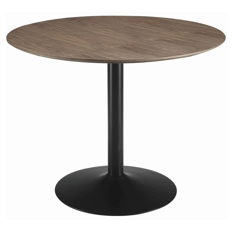 Cora Round 40-inch Wood Top Dining Table Brown Walnut by Unique Piece Furniture