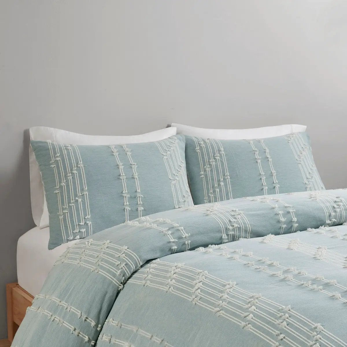 Full/Queen 3 Piece Cotton Jacquard Duvet Cover Set by HouseOfZazla