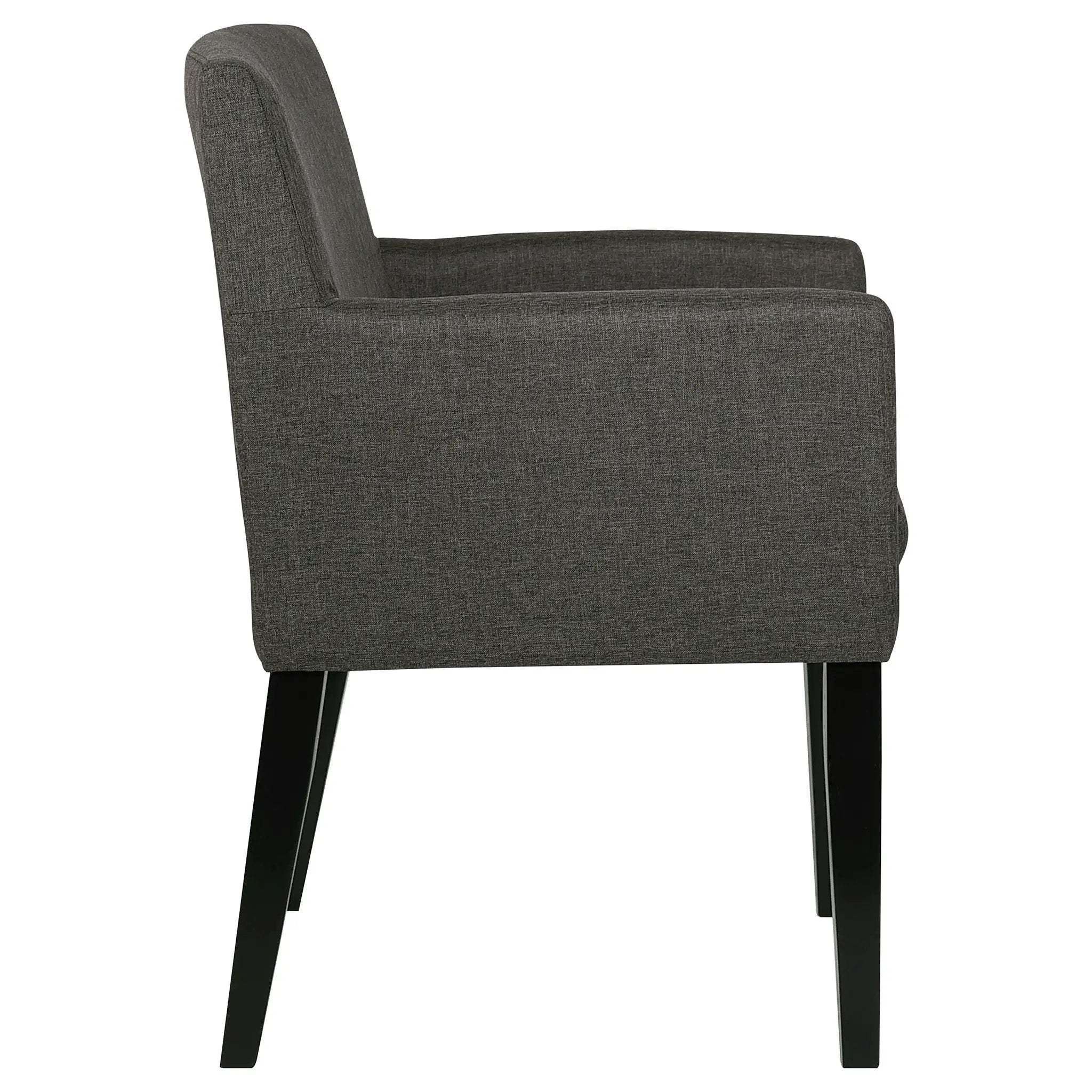Yorkshire - Upholstered Dining Arm Chair With Cushioned Arms (Set of 2) - Gray by HouseOfZazla