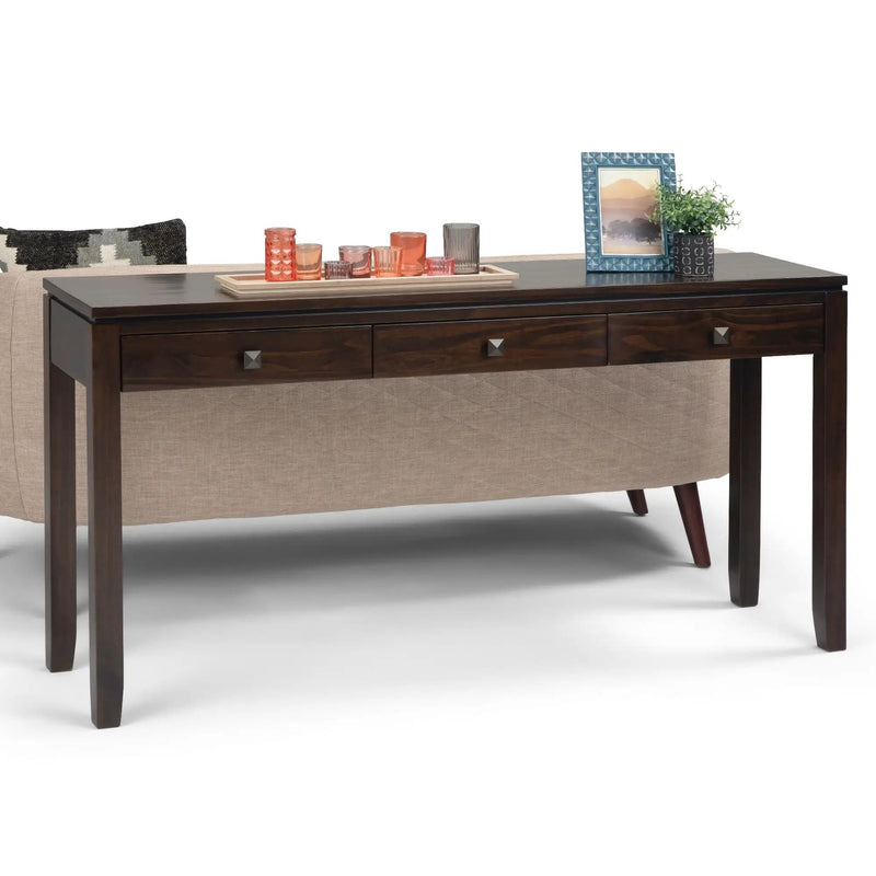 Cosmopolitan - Wide Console Sofa Table - Mahogany Brown by Unique Piece Furniture