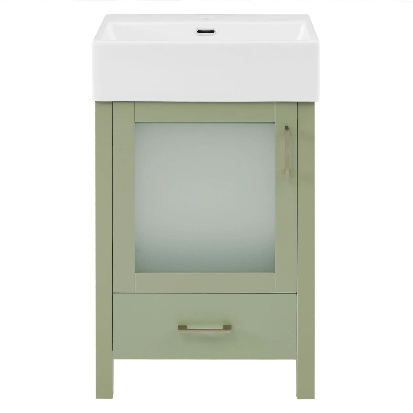 Bathroom Vanity With Ceramic Sink And Ample Storage, Ideal For Small Bathrooms by Unique Piece Furniture