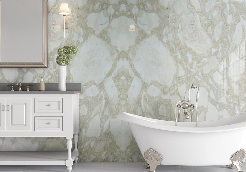 African Calacata Polished Marble Slab Random room scene