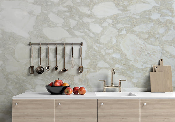 African Calacata Polished Marble Slab Random room scene 2