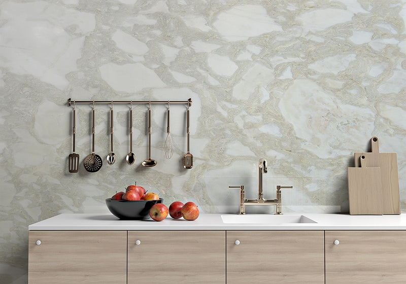 African Calacata Polished Marble Slab Random room scene 2