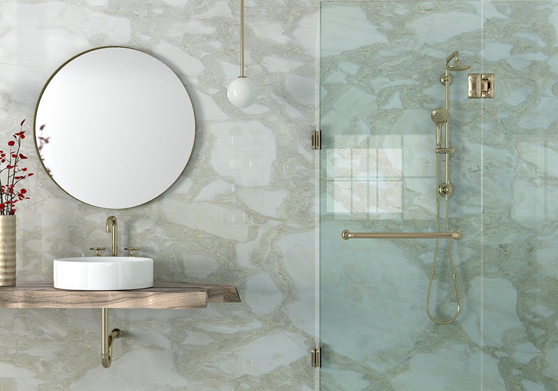 African Calacata Polished Marble Slab Random room scene 3