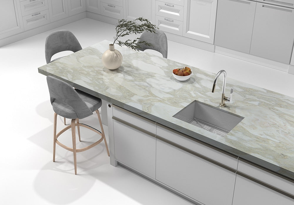 African Calacata Polished Marble Slab Random room scene 4