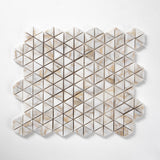 Afyon Gold Polished Small Triad Marble Mosaics 10 3/16x11 13/16