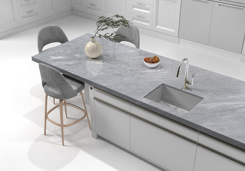 Afyon Grey Polished Marble Slab Random room scene 4