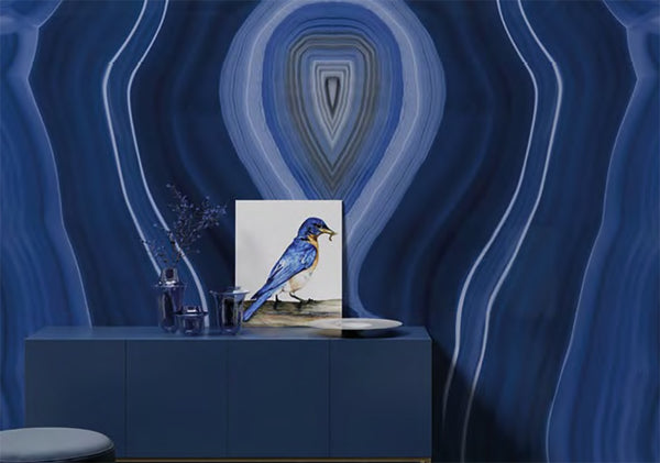 Agata Blu B Lappato Lucido Porcelain Slab 64x128