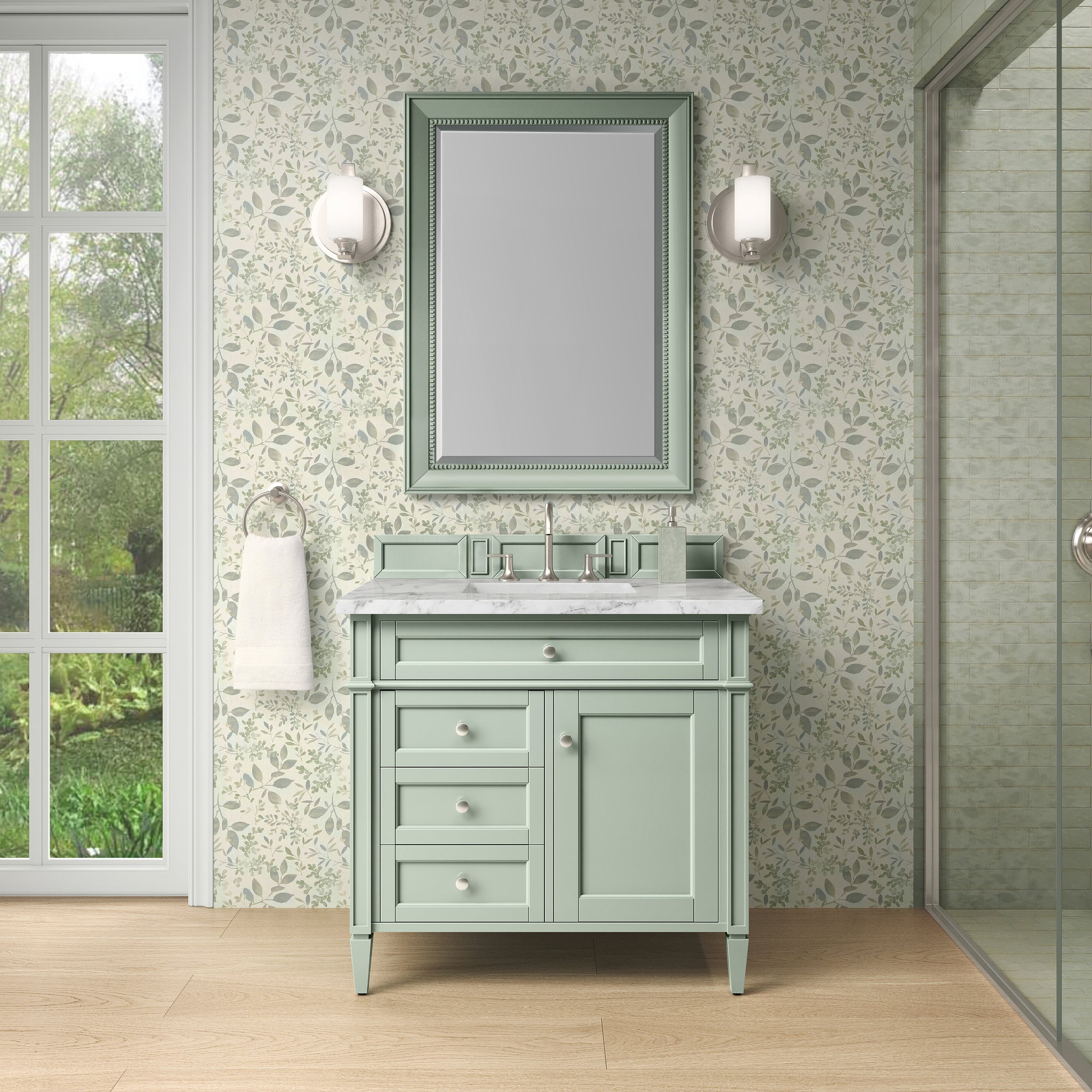 James Martin Brittany 36" Single Bathroom Vanity, Sage Green, view 25