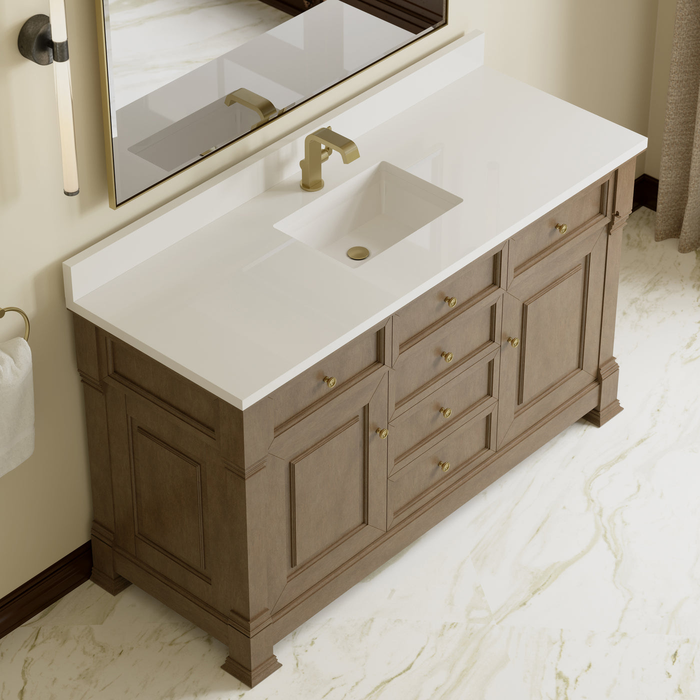 James Martin Brookfield 60" Single Bathroom Vanity, Pecan, view 33